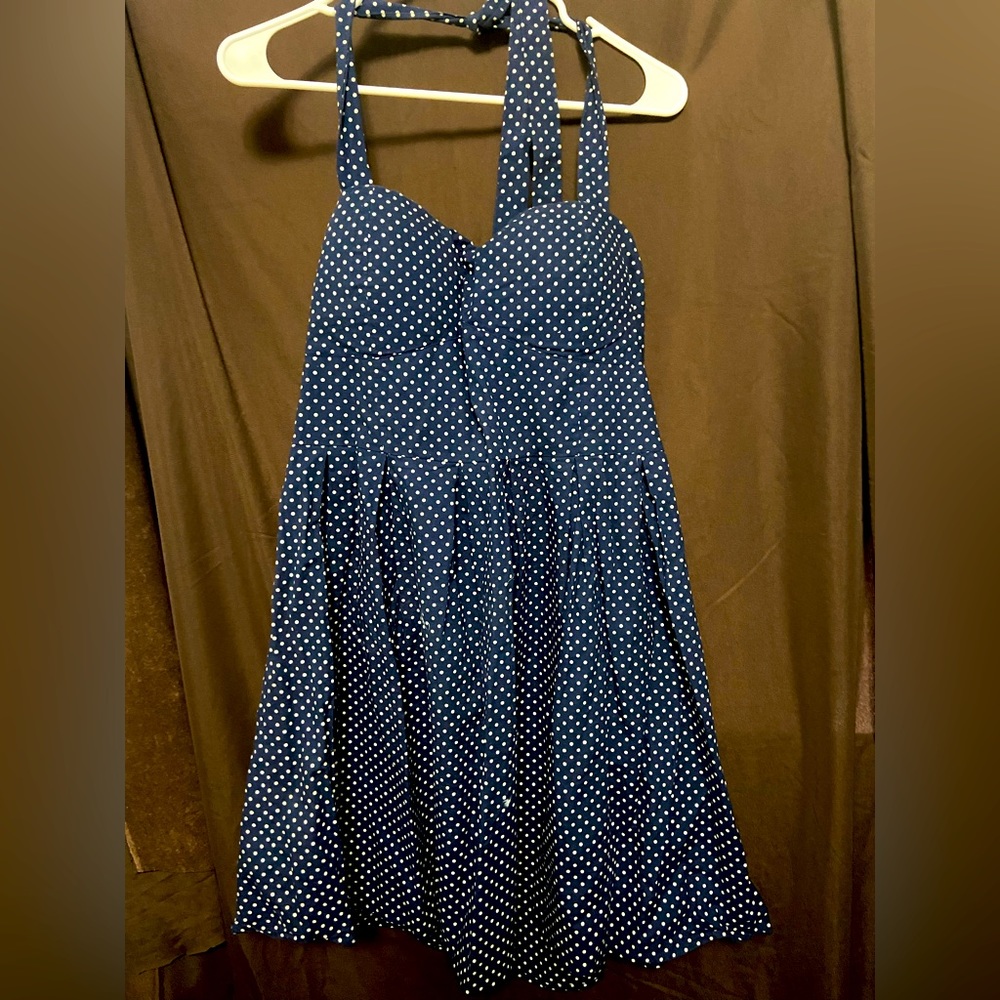 Cute Blue polka dotted dress